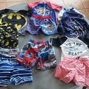 Bundle of boys 3T swimwear, 5 tops, 6 bottoms
